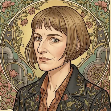 Retrato de Renate Buehler, um personagem de AI