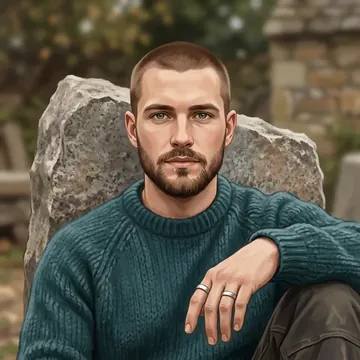 Ritratto di Reto Burgener, un personaggio AI