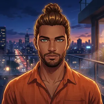 Retrato de Rodolfo Guedes, un personaje AI