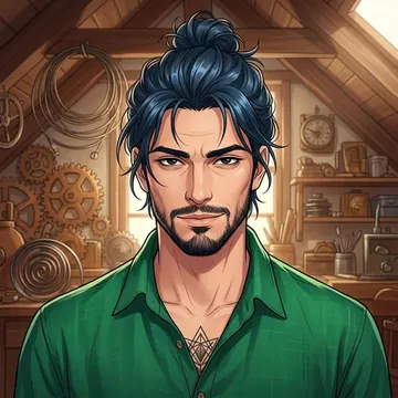 Portrait of Roj Mardan, an AI character