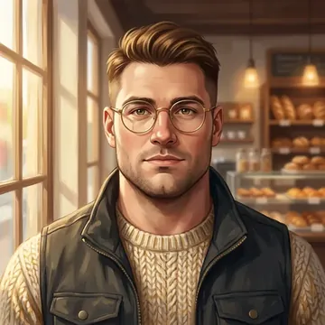 Portrait of Romain Lombard, an AI character