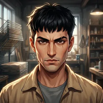 Retrato de Román Cabrera, un personaje AI