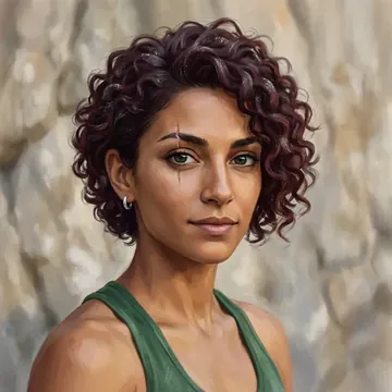 Portrait of Romina Ruggiero, an AI character
