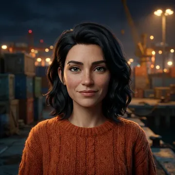 Portrait of Rosario Altamirano, an AI character