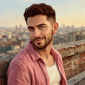 Portrait of Rubén Guzman, an AI character