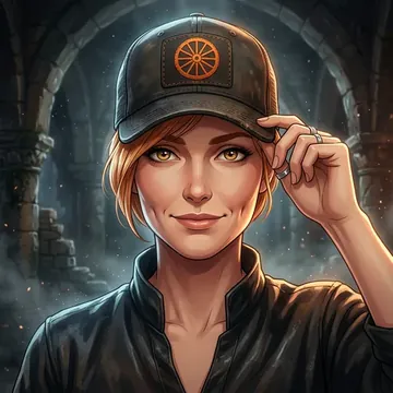 Portrait of Rufina Mortis, an AI character