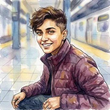 Retrato de Rupal Mehar, um personagem de AI