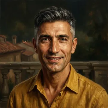 Ritratto di Rustam Varzi, un personaggio AI