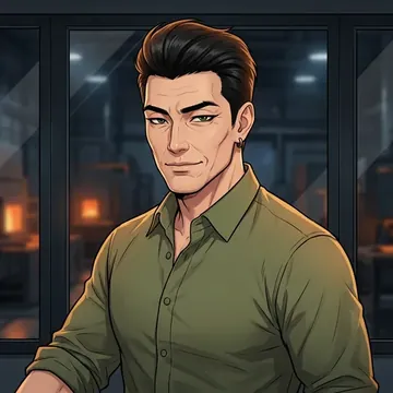 Portret postaci AI o imieniu Ryota Nakashima