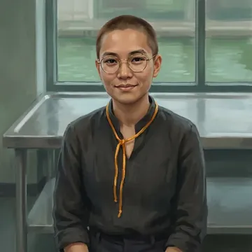 Portrait of San Sengsoury, an AI character