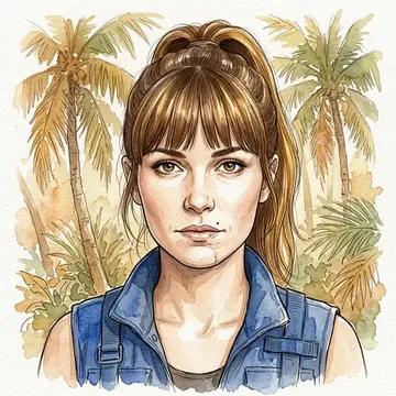 Portrait of Sandrine Marchand, an AI character