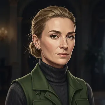 Portrait of Sanja Riksfjord, an AI character