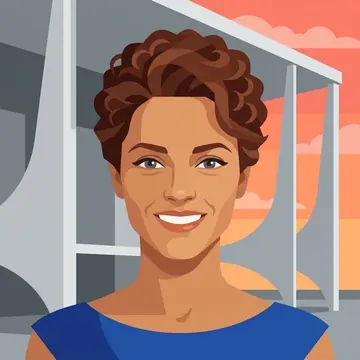 Porträt von Sara Gusmão, einem AI-Charakter