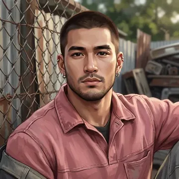 Retrato de Sarawut Thein, um personagem de AI