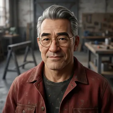 Ritratto di Senri Okamoto, un personaggio AI
