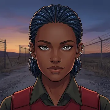 Retrato de Sibongile Zulu, um personagem de AI