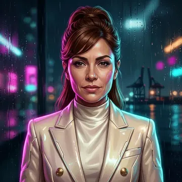 Ritratto di Simone Redmond, un personaggio AI