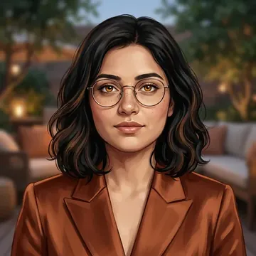 Retrato de Simran Dabral, um personagem de AI