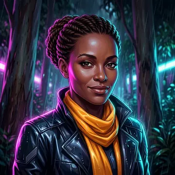 Ritratto di Sindi Cheruiyot, un personaggio AI