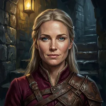 Retrato de Solace Chervil, um personagem de AI