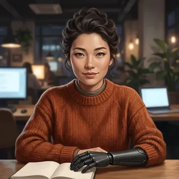 Retrato de Su-jin Myung, um personagem de AI