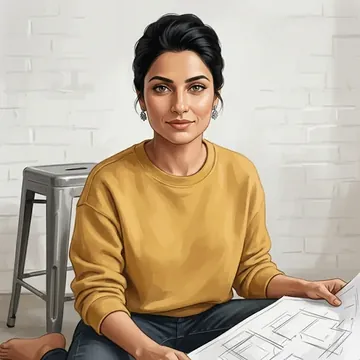 Portret postaci AI o imieniu Suhani Bedi