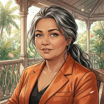 Portrait of Suryani Prabowo, an AI character