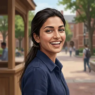 Portrait of Sushma Nagarajan, an AI character