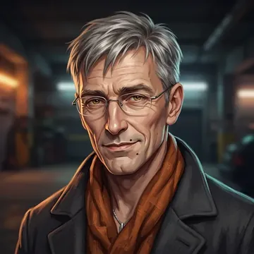 Portrait of Sven Von Burg, an AI character
