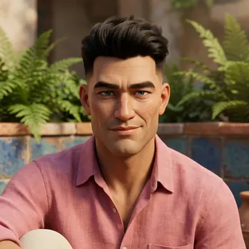 Portrait of Syahril Sunaryo, an AI character