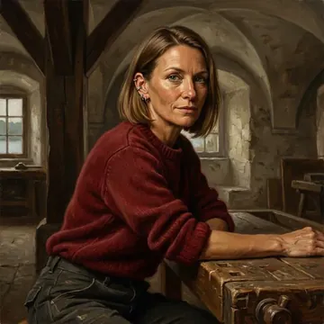 Portrait of Tabea Fassbender, an AI character