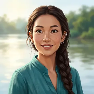 Bir AI karakteri olan Tangmo Songkram portresi