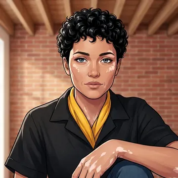 Portrait of Tania Farias, an AI character