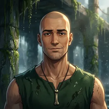 Portrait of Thung Skrum, an AI character