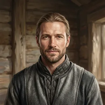Portrait of Travin Drevoslav, an AI character