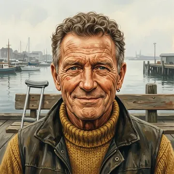 Portrait of Troels Kjellberg, an AI character