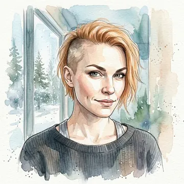 Portrait of Tuva Dahl, an AI character