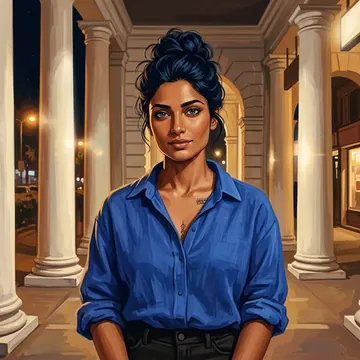 Portrait of Urvashi Shah, an AI character