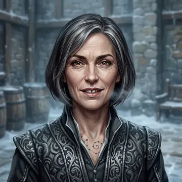 Portrait of Vaelis Celandine, an AI character
