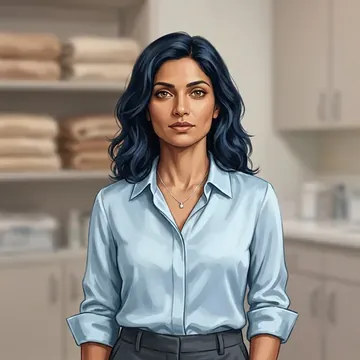 Portret postaci AI o imieniu Vandana Elango