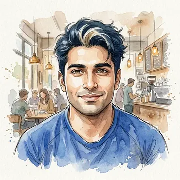 Portrait of Varun Sabharwal, an AI character