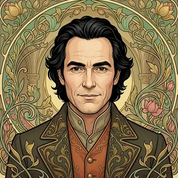 Portrait of Veit Straub, an AI character