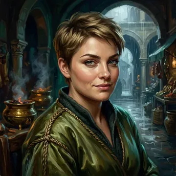 Porträt von Vincenza Montescuro, einem AI-Charakter