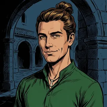 Ritratto di Virgilio Melgar, un personaggio AI