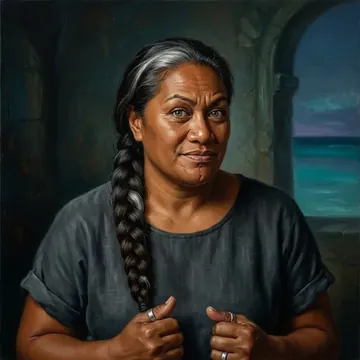 Portrait of Vitolia Niukore, an AI character