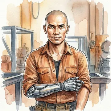 Portrait of Wahyu Soerjadi, an AI character