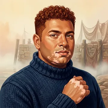 Portrait of Willem O'Meara, an AI character