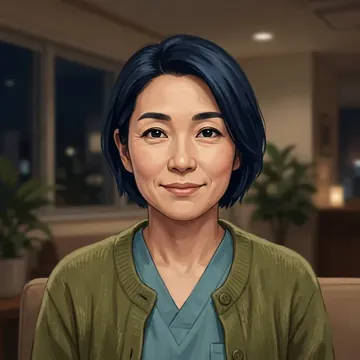 Portrait of Yoko Asakawa, an AI character