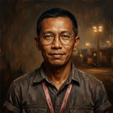 Portrait of Yuda Silalahi, an AI character