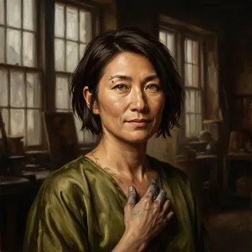 Portrait of Yukiko Nishikawa, an AI character